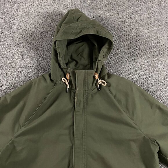 Abercrombie & Fitch Jacket Men's XL Cotton Green Military Utility Hooded Field - Picture 2 of 13